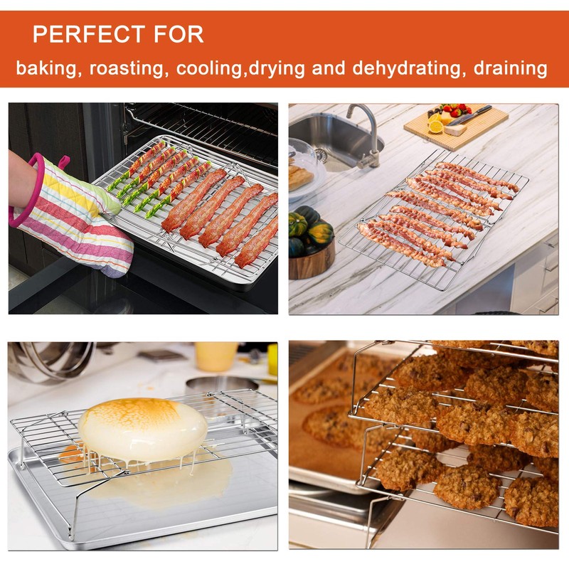 Cooling Rack, P&P CHEF 5-Tier Stainless Steel Stackable Baking Cooking
