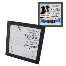 Greensen Pet Keepsake Picture Frame, Wooden Sturdy Display, Dogs, Cat Collar, Storage Frame for Table Desk or Various Pet Photo Sizes, Ideal for Pet Enthusiasts