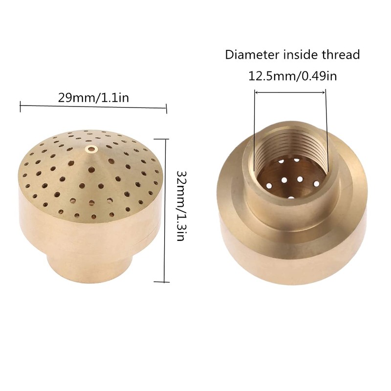 Hicello 1" Brass DN25 Fountain Nozzle Column Water Fountain Nozzle