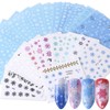 Set of 30 Christmas Snow Flower White Water Nail Stickers