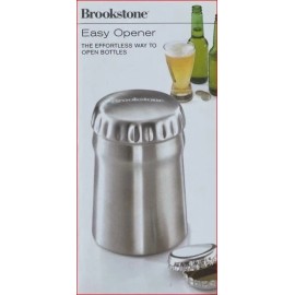 Brookstone NWT Brookstone Bottle Opener Stainless Steel Easy Effortless Opener