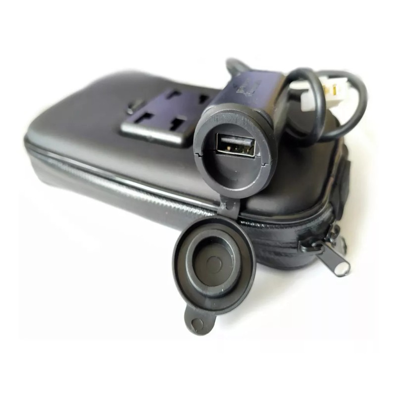 Holder Motorcycles Soporte Base Porta Celular Motocicleta Moto Con Cargador