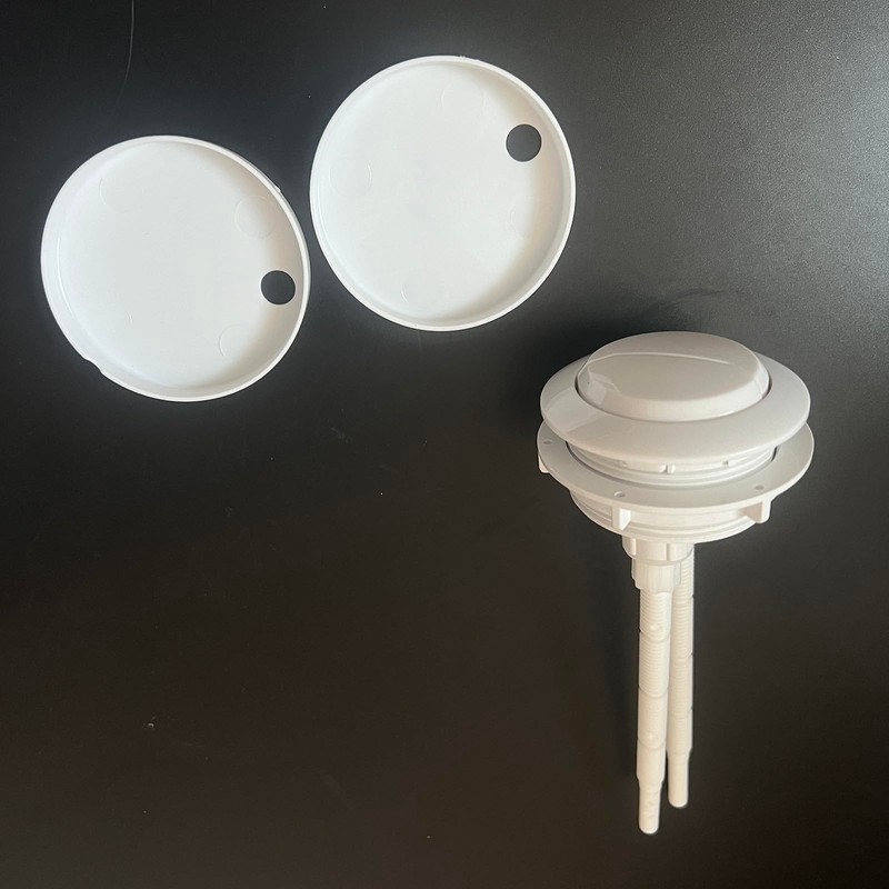 WinZo Toilet Round Dual Flush Button with Toilet Seat Bolts