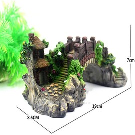 Youery Aquarium Decoration Cave Aquarium, Resin Aquarium Decoration, Resin Aquarium Accessories, Aqua Ornaments Ideal for Small Shrimp Fish Turtle, Polyresin Landscape