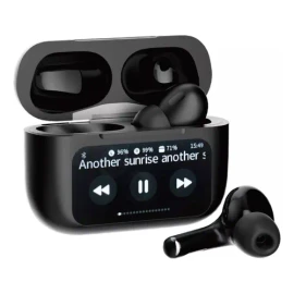 Mvpsmart R9 Negro Con Smart Displayauricular Bluetooth 5.4 Con Cancelación Activa De Ruido Anc, Puede Contestar Llamadas Control Remoto Tomar Fotosauricular Inalámbrico Ip55 Con Micrófono Enc