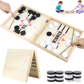 TUZHE Sling Puck Game Table Football Winning Game Table Football Board Game Hockey Foldable Portable Chess Board Suitable for Party Games, Table Games and Parent-Child Interaction