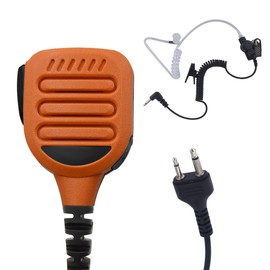 WODASEN Speaker Mic Walkie Talkie Handheld Microphone Shoulder Lapel Mics for GXT LXT GXT1000VP4 GXT1000 LXT500VP3 GXT1050VP4 LXT600 AVPH10 GMRS FRS X-Talker Radio (128-Orange)