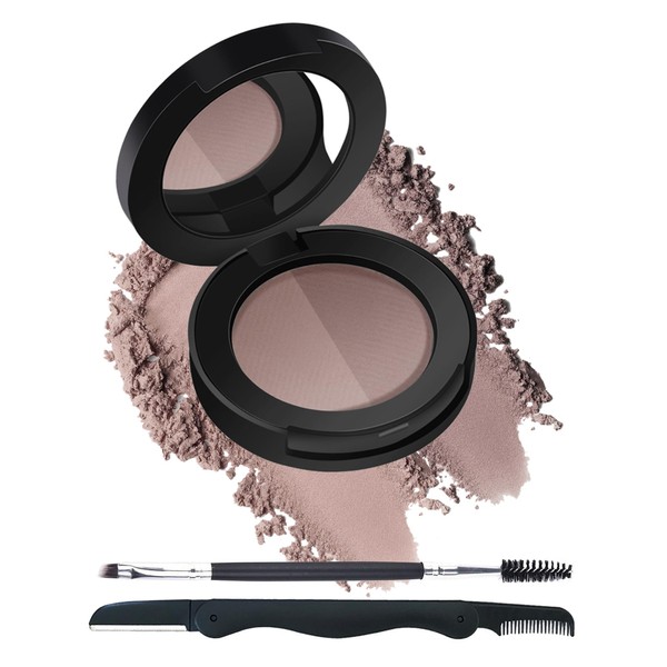 Eyebrow Powder Kit,Duo Long Lasting Waterproof Light Ash Brown Tint