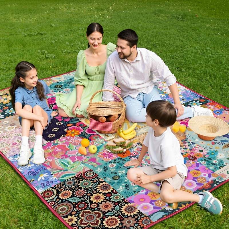 Supfitness Extra Large Picnic Blankets Waterproof Foldable (60 "x 80")