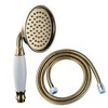 Skybath Gold Metal Brass Shower Head Traditional Victorian Style Handheld