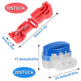 Supamz Pack of 30 Cable Connectors/Connection Clamps for Robotic Lawnmowers, Waterproof Connection Clamps, Cable Clips, Wire Cable Connectors for Lawn Mower Husqvarna, Worx, Bosch, Gardena Robotic