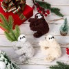 3 Pcs Christmas Sloth Ornaments Furry Animal Plush