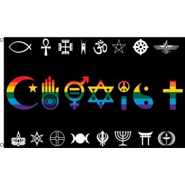 Gay Rainbow Sisters Flag Coexist