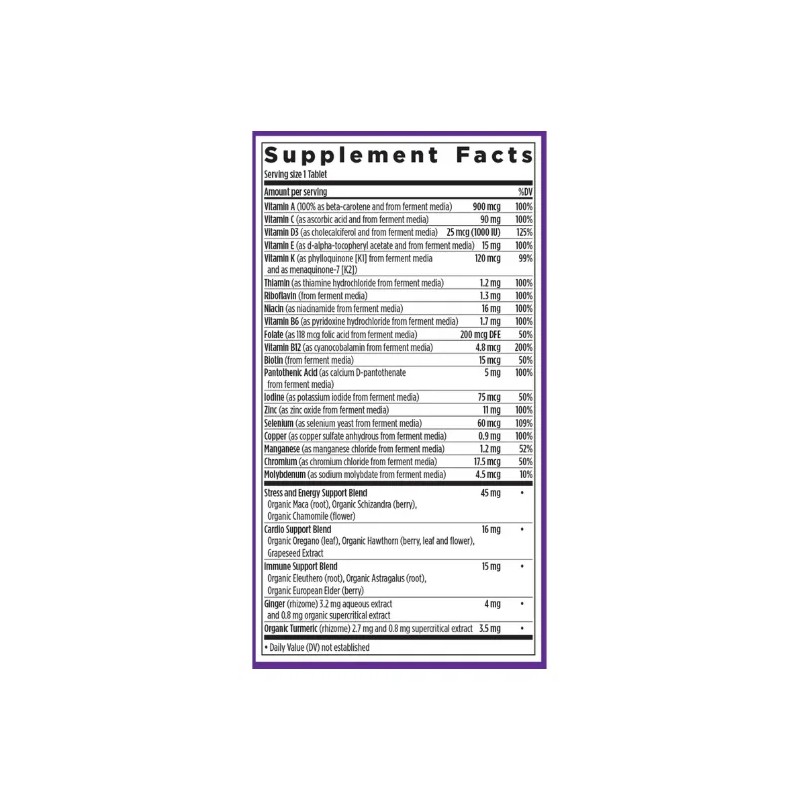 Multivitaminico Diario Para Hombre New Chapter 48 Tabletas Sabor Sin