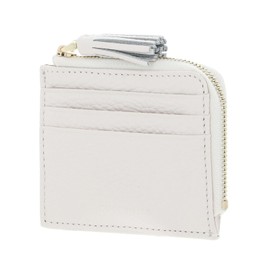 Coccinelle Tassel Credit Card Holder White, white