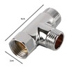 Laroal G1/2 Inch Diverter Valve T-Type Adapter 3-Way T-Type Adapter