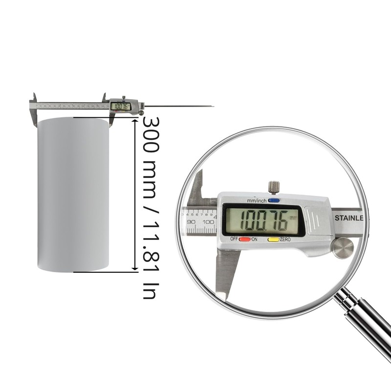 100mm Round Plastic Straight Duct - 30cm Long Duct -