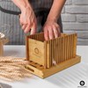 Bamboo Bread Slicer with High-Grade Stainless Steel Knife – Adjustable