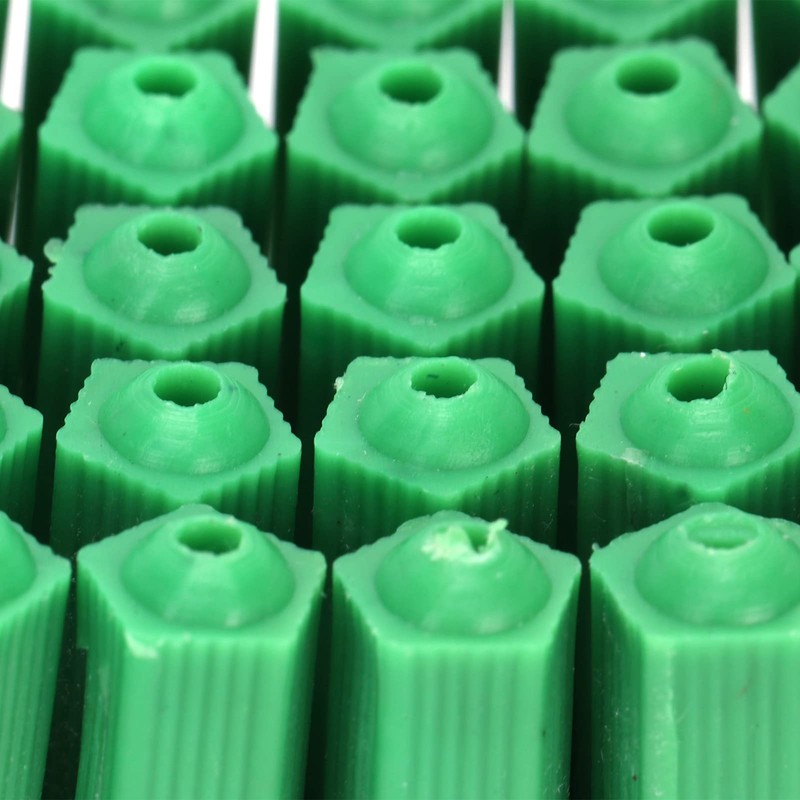 Green Plastic Masonry Screw, 100Pcs Plastic Expansion Screw Expansion Tube