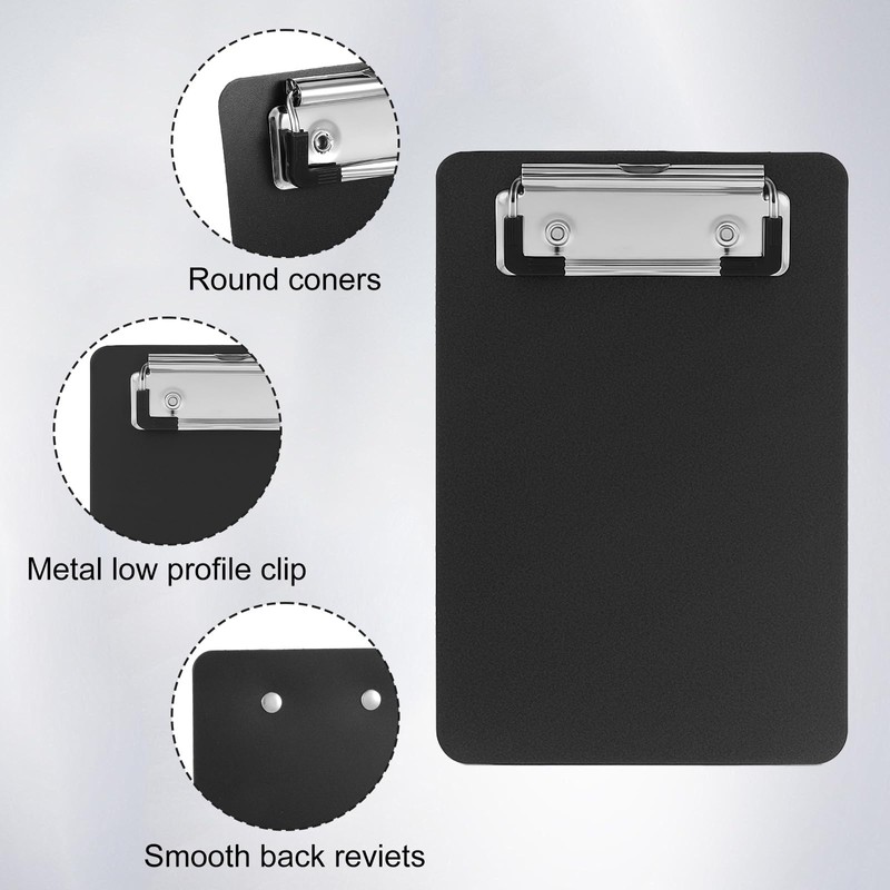 30 Pack Mini Clipboards, 4 x 6 Inch Plastic Memo