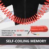 SAFELIFE 50 ft Polyurethane Recoil Air Hose1/4" Inner Diameter, Retractable