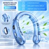 Wearable Neck Fan for Hands-Free Cooling – 8000mAh Rechargeable Design