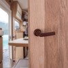 JUVA Door Handle Set Rosette Handle Pair for Push-Lock Screw-On