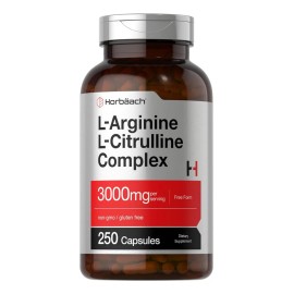 L-arginina Con L-citrulina Complejo 3000mg Horbaach 250 Caps Sabor S/n