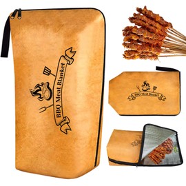BBQ Blanket for Resting Meat, Brisket Blanket Meat Resting Bag for Moisture Retention and BBQ, Wide Mouth with Handle Design for Large Brisket/Turkeys/Pork Shoulders (21 Inch)