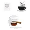Denovin Glass Measuring Cup, 5oz Clear Espresso Shot Glass with