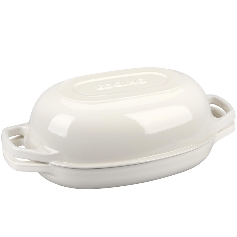 EDGING CASTING Enameled Cast Iron Oval Dutch Oven Pot with