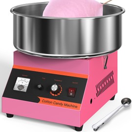 BLITZHOME Cotton Candy Machine, 1000W Electric Commercial Retro Candy Floss Maker with Sugar Scoop, Stainless Steel Bowl, Easy to Use/Clean, Perfect for Home, Party, Carnival, Kids Birthday, Festival