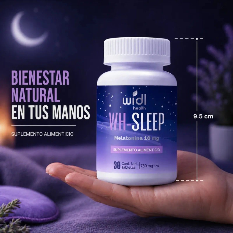 Melatonina Widl Health Máx Potencia Pastillas Dormir Mejora Descanso Sabor