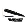 VMS RACING 50 Cal Caliber Black Bullet Antenna with Anti-Theft
