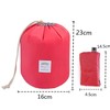 VGMAX Round Make-Up Pouches Round Bucket Style Cases Travel Cosmetic