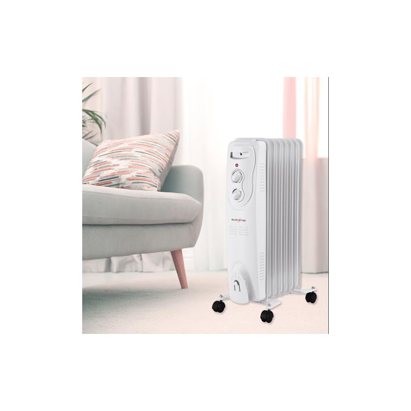 EUROSTAR HRH789W Oil-Filled Radiant Heater, White