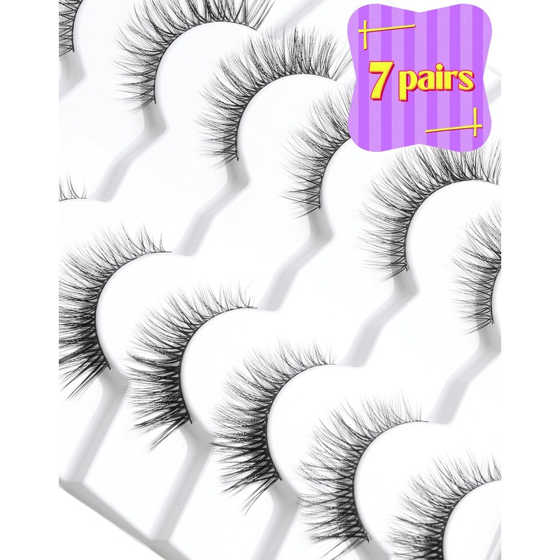 Onlyall Natural Lashes Wispy Lashes Natural Look False Eyelashes Natural