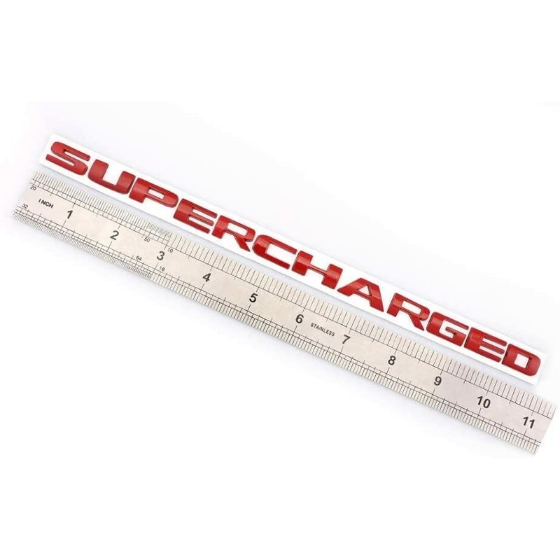 2X Supercharged Letter Emblem Metal Badges Nameplate Logo (Red)