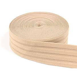 Suncoolla 40mm Wide Double Face Plush Elastic,Sewing Elastic Bands Strap 5M Long (Beige)