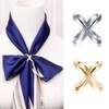 2PCS Women Girls Elegant X-Shaped Modern Simple Scarf Clips Fashionable