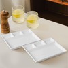 Cinf Divided Ceramic Plate Compartments Sauce Dishes Serving 2 Pack