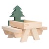 Squirrel Picnic Table Wooden Funny Squirrel Feeder with Corn Cob