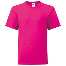 Fruit of the Loom children’s Iconic T-Shirt, Size: Ages 4 - 14 - fuchsia, size: 164