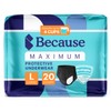 Because Premium Maximum Absorbency Adult Incontinence and Postpartum Bladder Leak