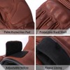 Harssidanzar Winter Motorcycle Gloves,Mens Long Gauntlet Leather Full Finger Touchscreen