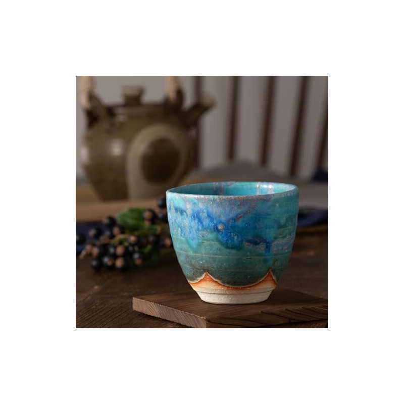 Marui Seiyo Shigaraki Ware MR-3-4496 Hechimon Tea Cup, Capacity Approx.