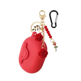 Cute Case for Beats Studio Buds/Studio Buds + Silicone Case Cover 2021/2023, [Secure Lock] Cool Kawaii Women Girls Teen with Keychain for New Beats Studio Earbuds + Case (Lock Red)