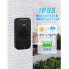 FOVKSUC Wireless Doorbell, Waterproof Door Bell Kit with 60 Chimes