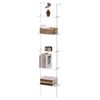 CRTERICX Small Acrylic Ladder Bookshelf, 9.5" D x 15.6" W,