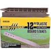12" Plastic Bender Board Stakes Teak Color Heavy Duty Landscaping